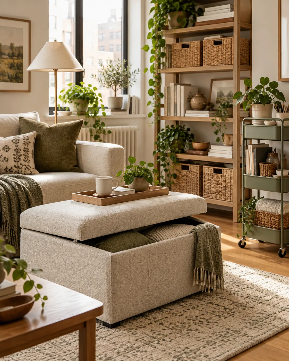 Small living space with storage